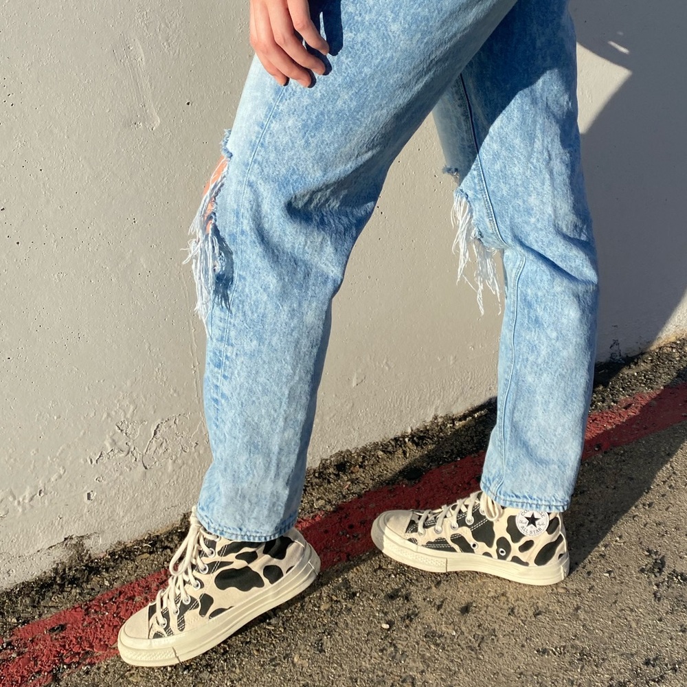 Custom Cow Print Hi-Top Converse
